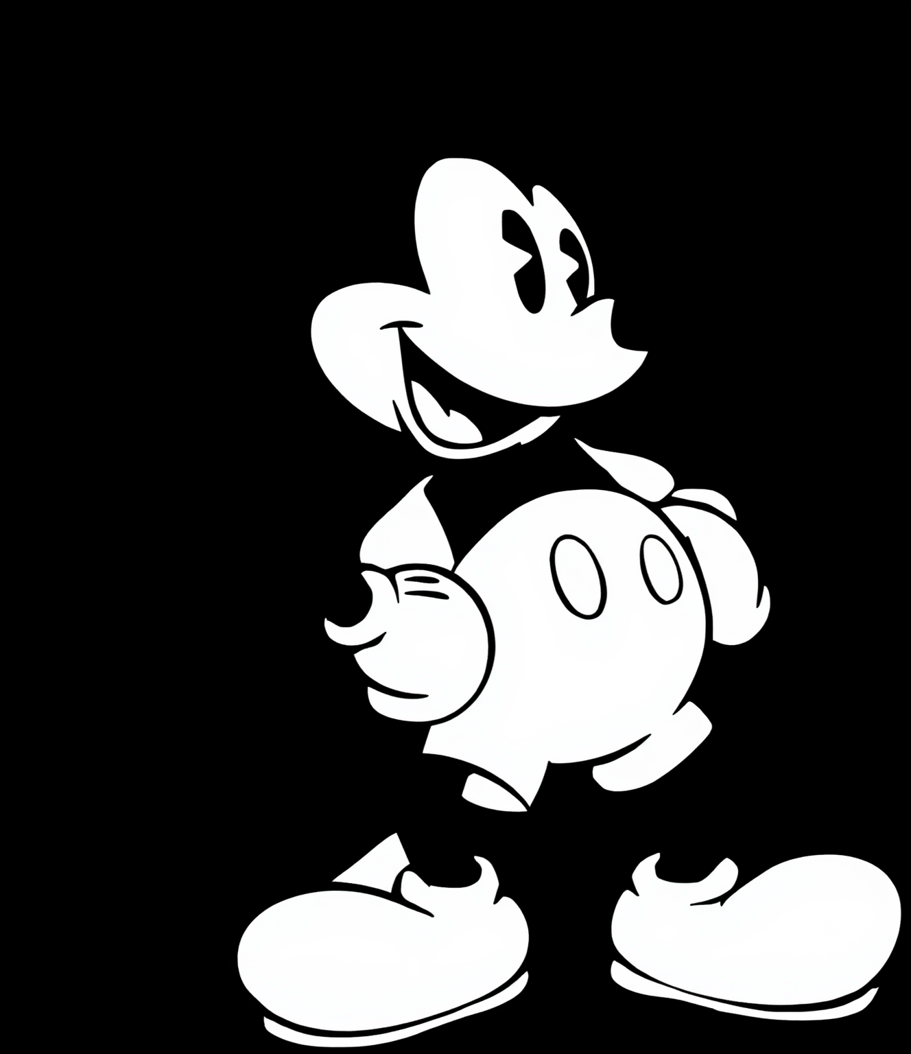 exact same character but looking front, with two arms relaxed and a little sad.