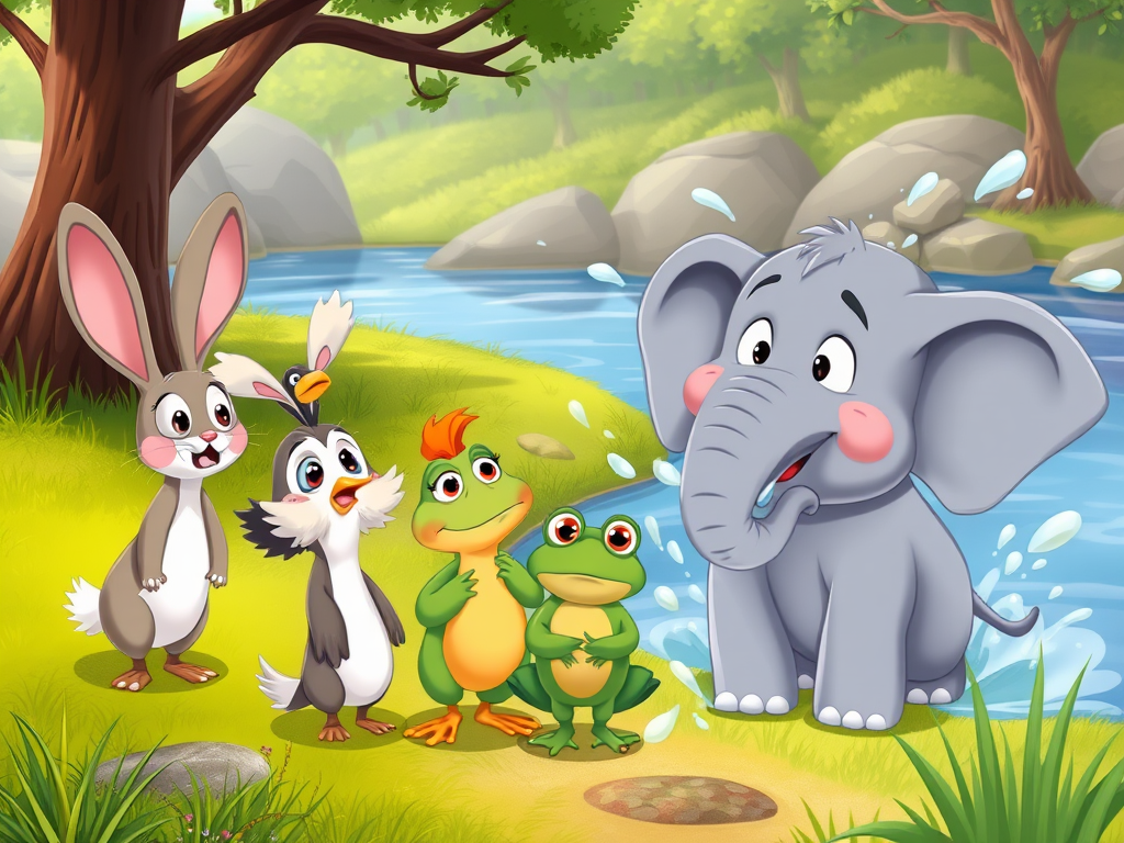 a-surprised-rabbit-bird-and-frog-look-kqzfu348dk