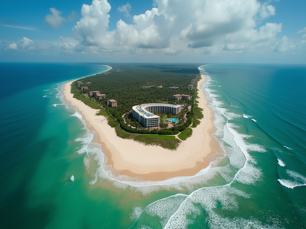 an-aerial-view-of-a-resort-on-the-beach-jpmjj10mjb