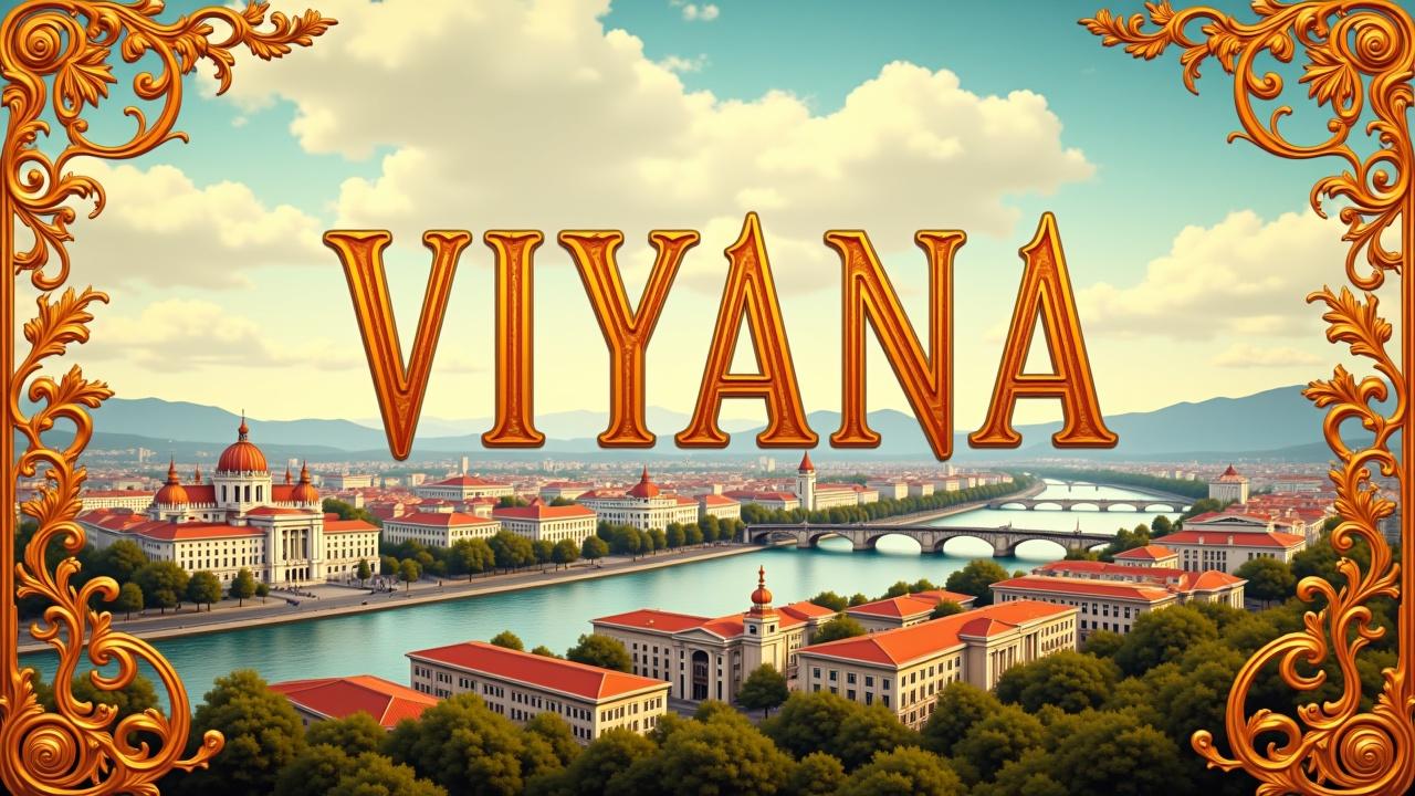 Viyana nın tanıtımı için bir yt kapağı oluştur Kapakta VİYANA kelimesi yazsın ve önemli yapılar da fotoğrafta görünsün