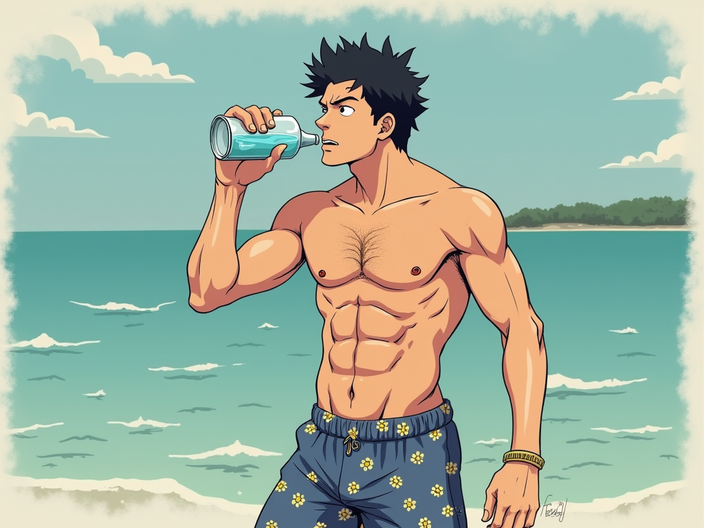 one-piece-garp-pantsless-and-drinking-ppvivuruff