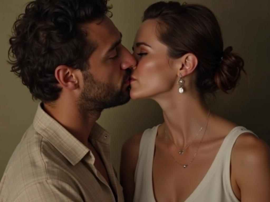 un-homme-baise-sa-femme-bouche-a-bouche-bq43um5zpw
