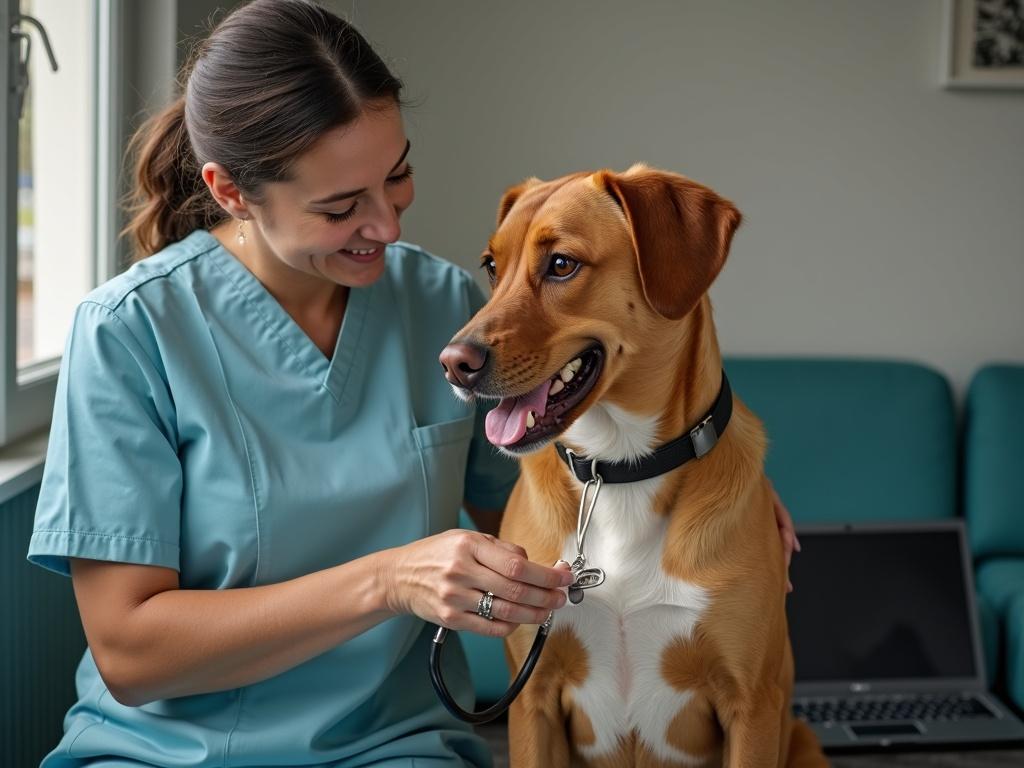 un-chien-chez-le-veterinaire-avec-son-maitre-rnsiwgbq10