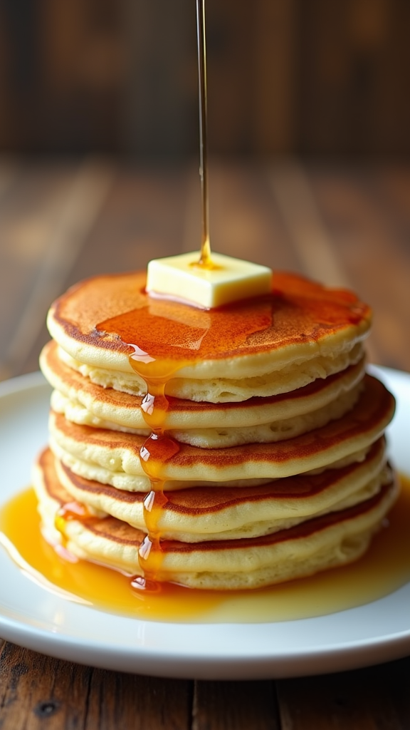 stack-of-fluffy-golden-pancakes-drizzled-1xp9pu7vf