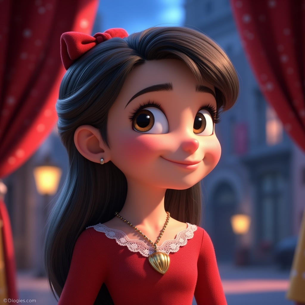 сделай изображение в стиле disney-pixar, где бабушка с небес смотрит на внука и племянницу
