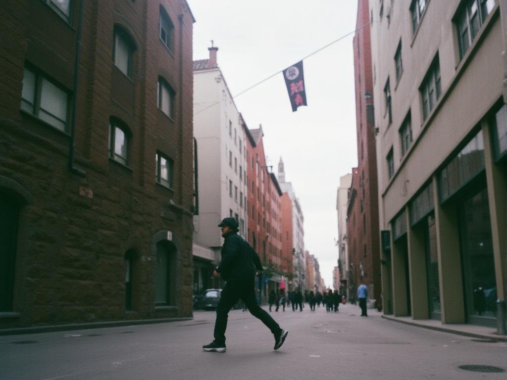 a-man-running-through-the-street-a-large-8k3n701ue
