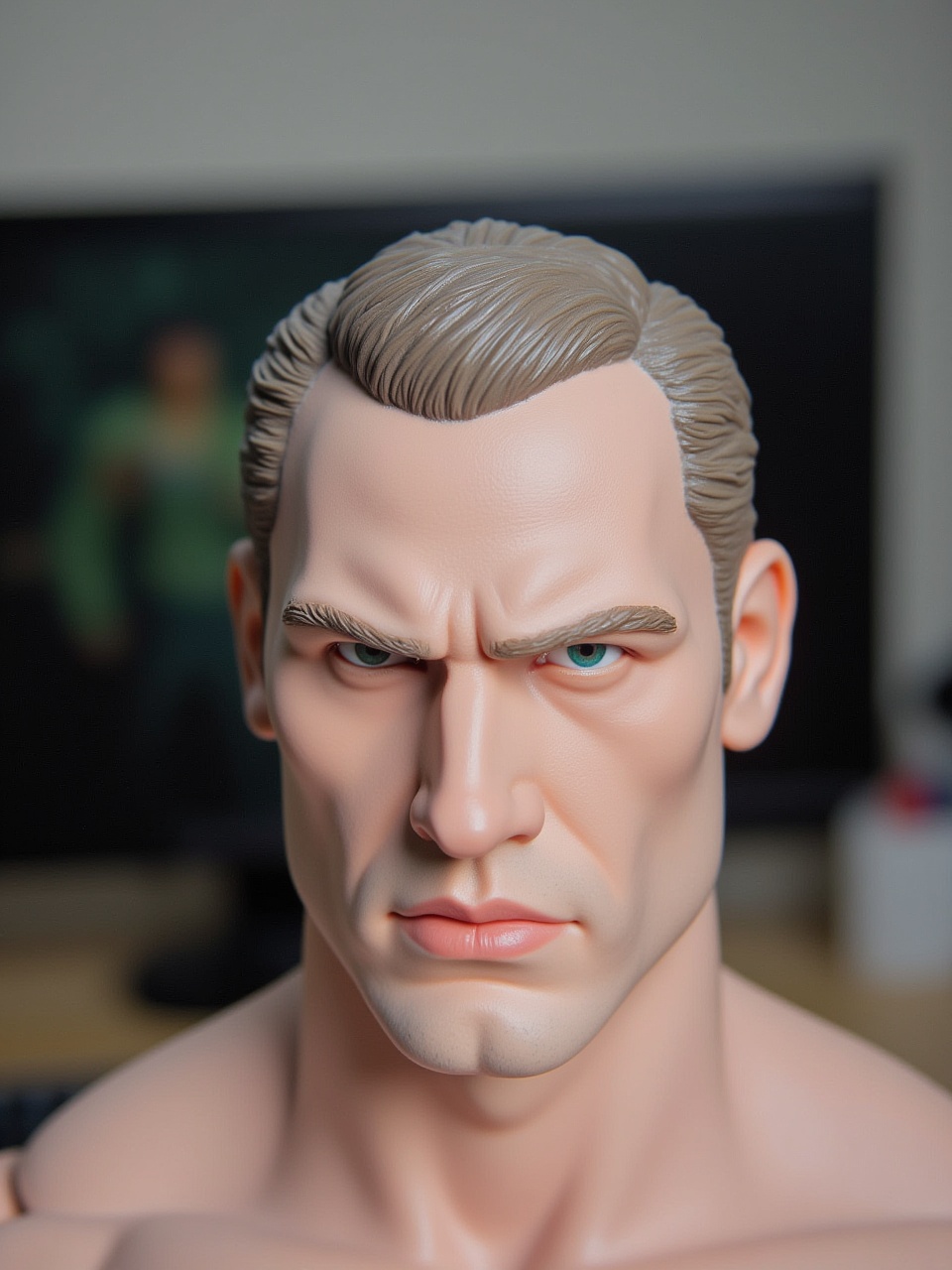 a superhero action figure with detailed costume, action figure style