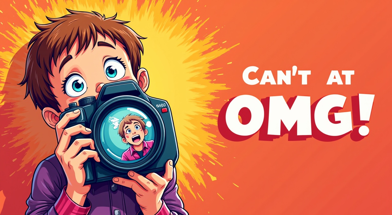 reacting to kidbehind a camera
