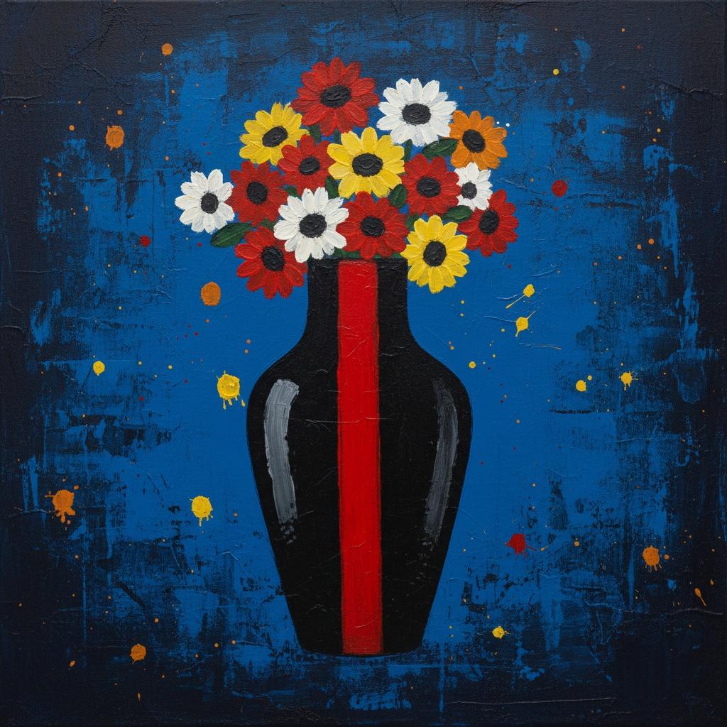 the-image-is-a-painting-of-a-vase-with-a-variety-kx2qbjy3rb
