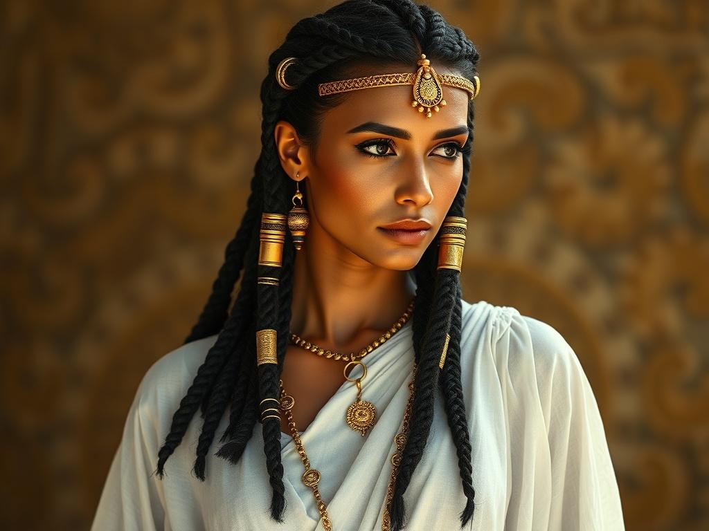 a-woman-from-egypt-wearing-a-flowing-white-linen-awc6k415dz