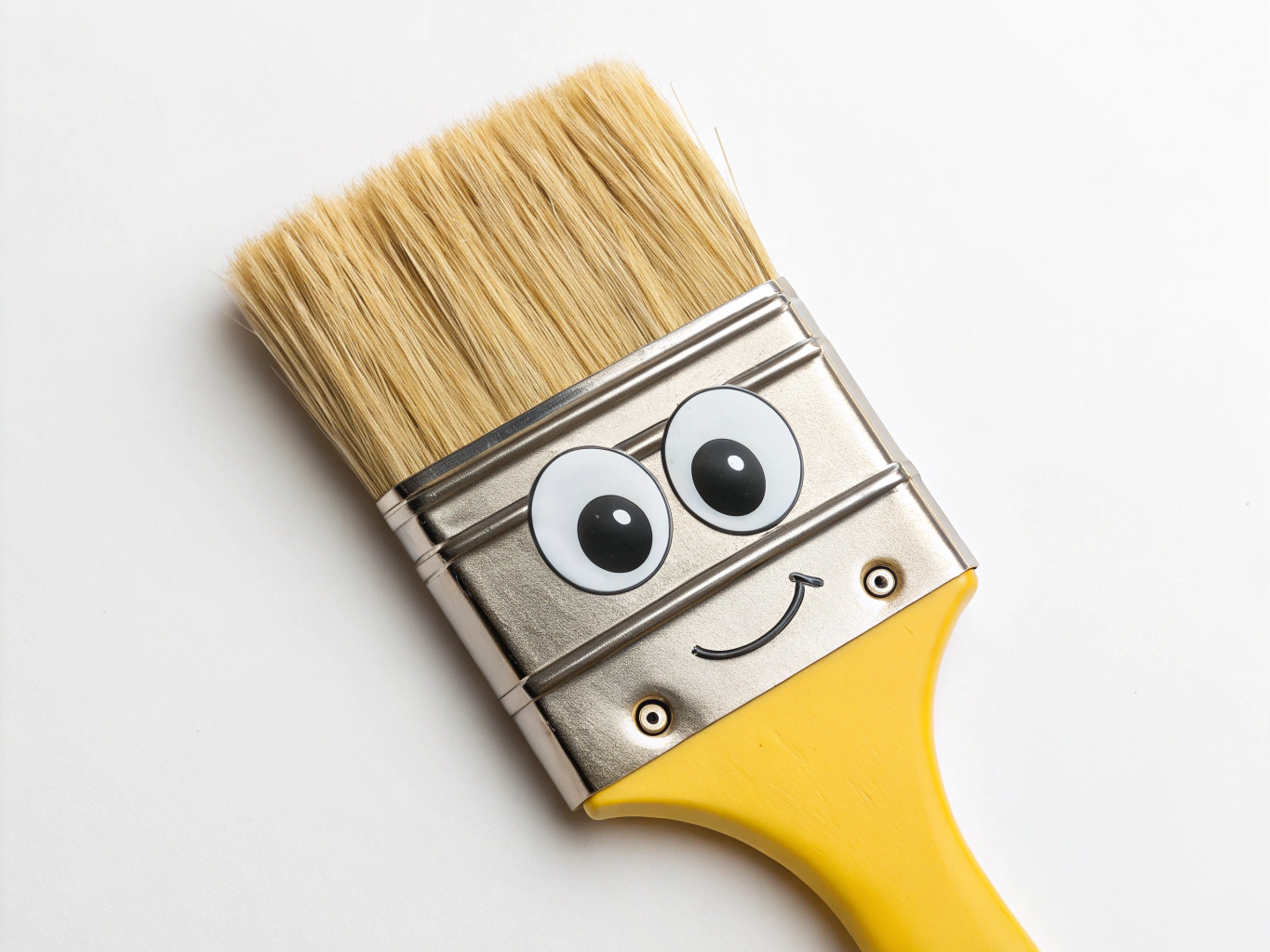 make a brush with googly eyes
