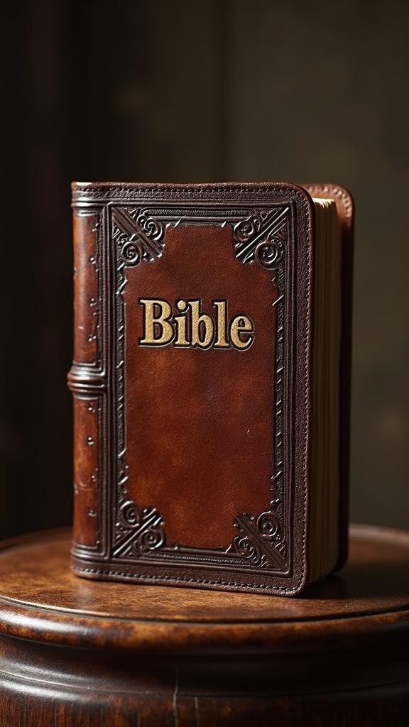 the-bible-cover-leather-written-bible-tilted-half-f9jawjzbgo