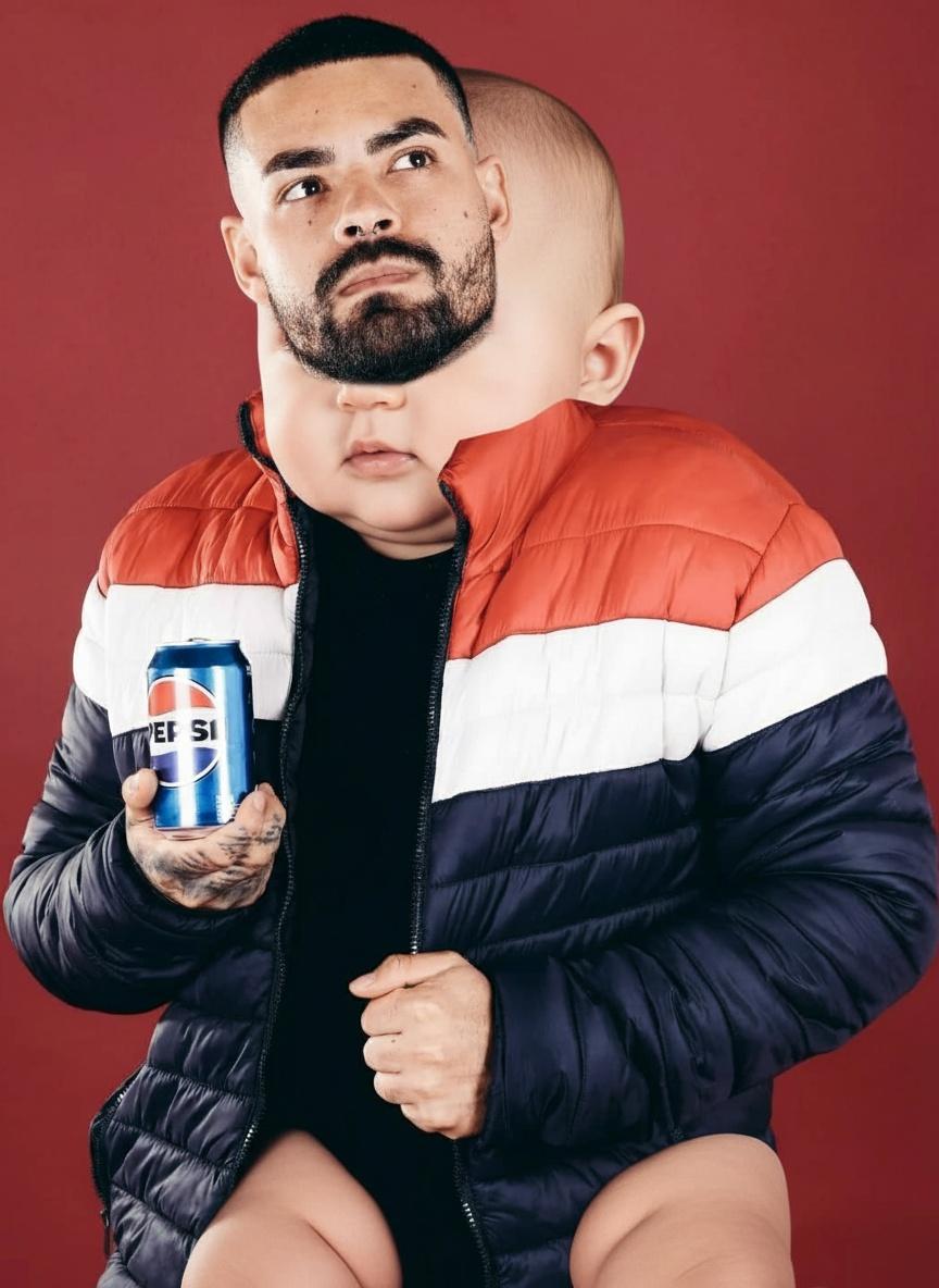 coloque meu rosto em um corpo de bebê bem desproporcional