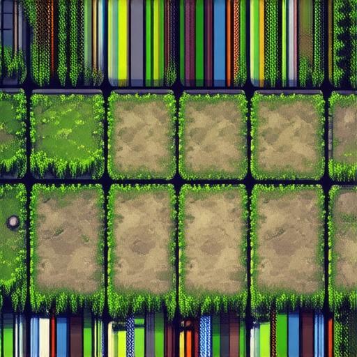 Create a pixeled grass object tile 16px for a 2d videogame. view: from upside