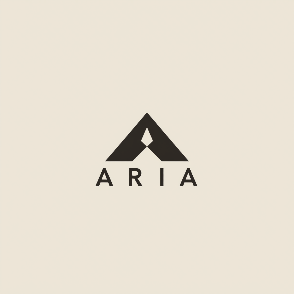 Generate a logo for "Aria" that is construction company that they install tile and stone 
