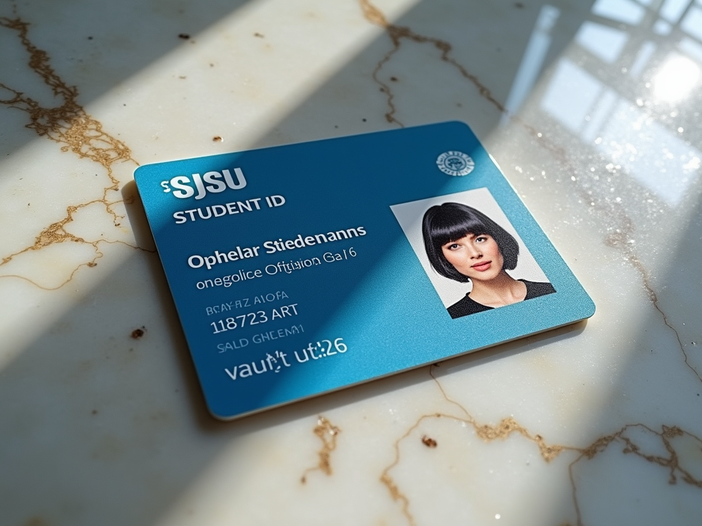 an-identification-card-on-a-marble-c4xf0irx4h
