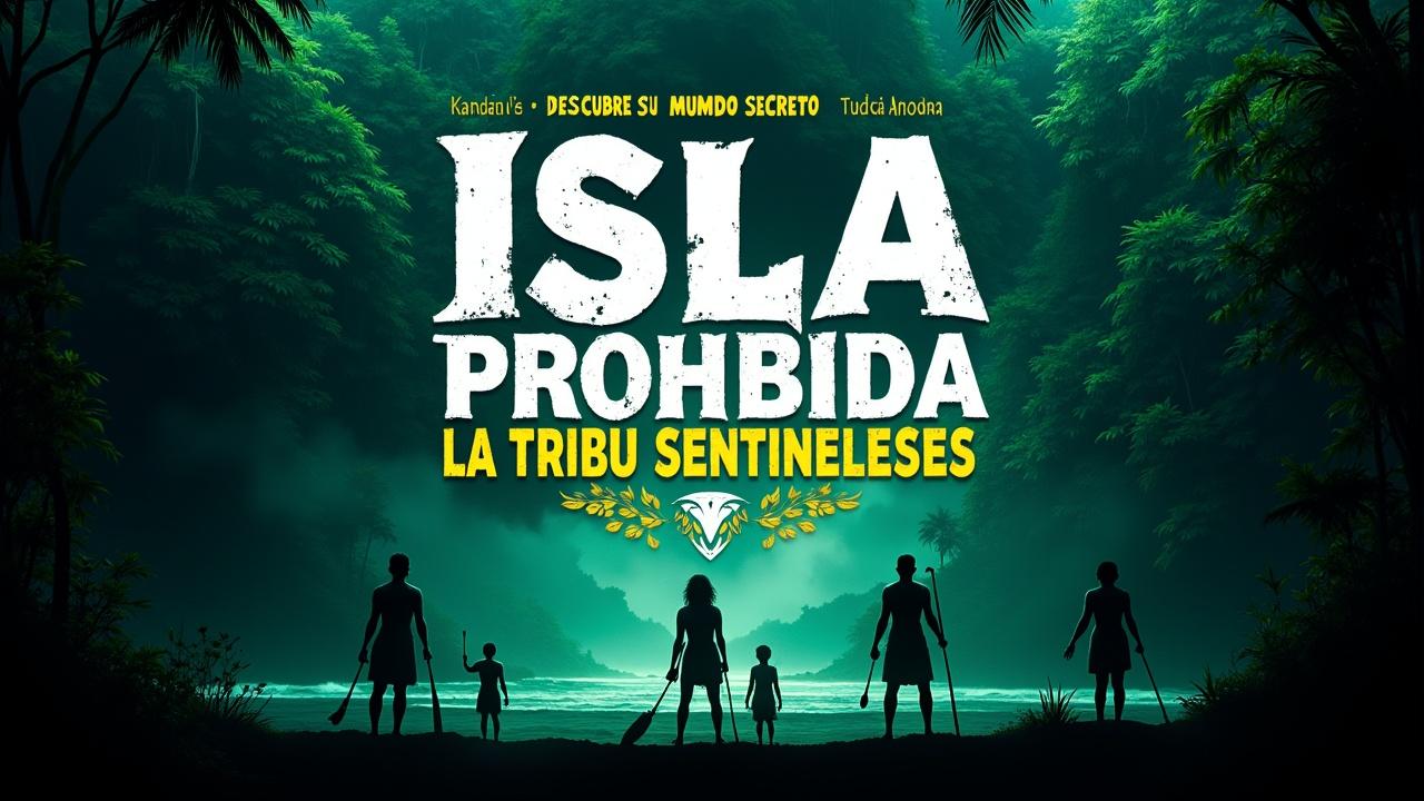 **Texto de la miniatura:**
"ISLA PROHIBIDA: La Tribu Sentineleses"  
"Descubre su Mundo Secreto"

**Elementos visuales:**
1. **Fondo:** Una imagen de la isla Sentinel del Norte con vegetación densa y playas solitarias.
2. **Personajes:** Siluetas de miembros de la tribu en la parte central, mostrando solo sus perfiles para mantener el misterio.
3. **Gráficos:** Agregar símbolos indígenas o herramientas tradicionales de la tribu para enriquecer la imagen.
4. **Colores:** Utiliza tonos verdes y azules para representar la naturaleza, con textos en colores contrastantes, como blanco o amarillo, para destacar.

**Estilo:** Asegúrate de que la fuente del texto sea audaz y fácil de leer, con un estilo que transmita aventura y misterio.