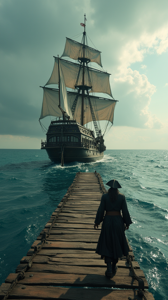 4k-landscape-cinematic-shot-of-a-pirate-wgebiy389a