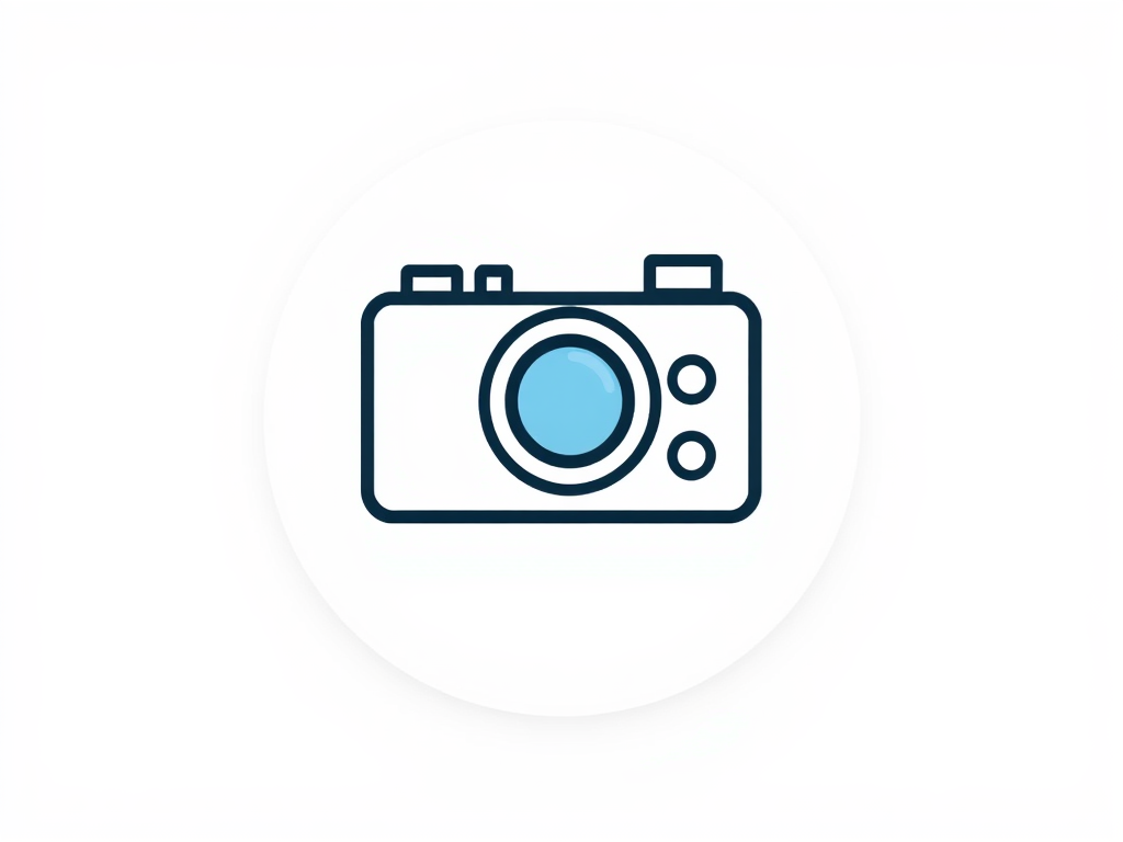 a simple Icon with a camera and switchboard over a white background