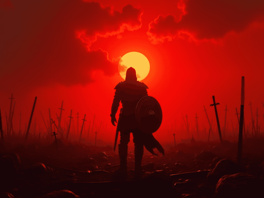 a-lone-warrior-silhouetted-against-a-pjjn4cej8b
