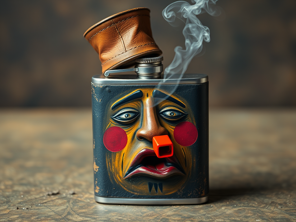 a-distressed-antique-pocket-flask-with-a-1opdgwbev