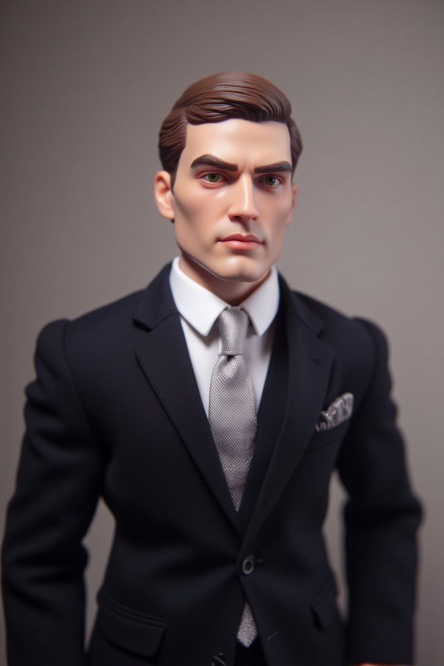 a superhero action figure with detailed costume, action figure style
