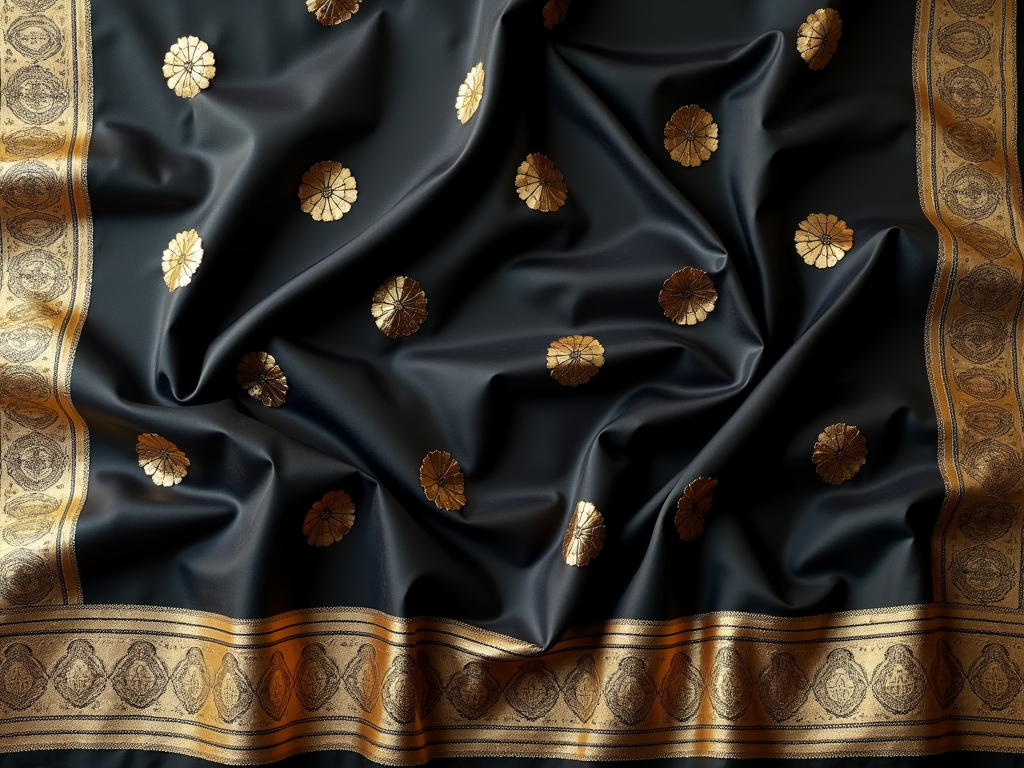 a-women-wear-saree-black-silk-fabric-3536s02wpn