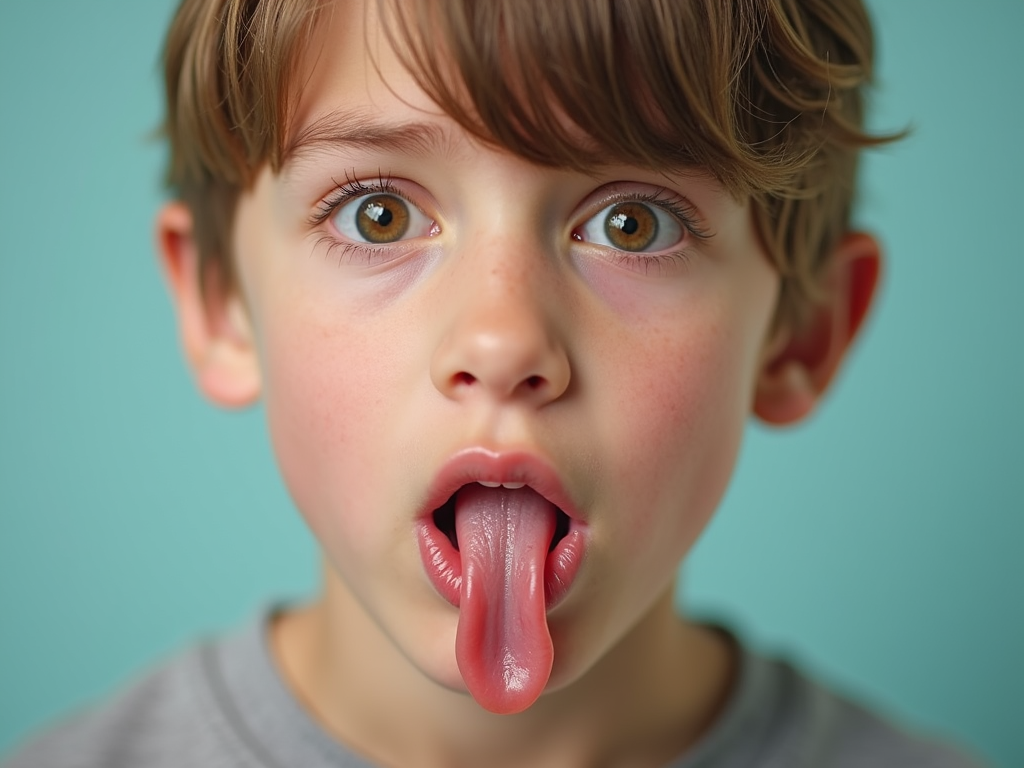 11-year-old preteen saliva drooling 