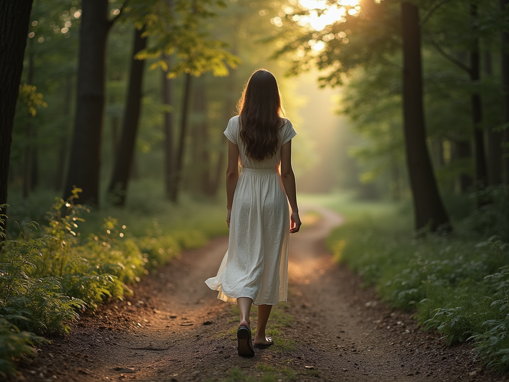 a-woman-in-a-dress-walking-down-a-path-q1cnhcdrc3