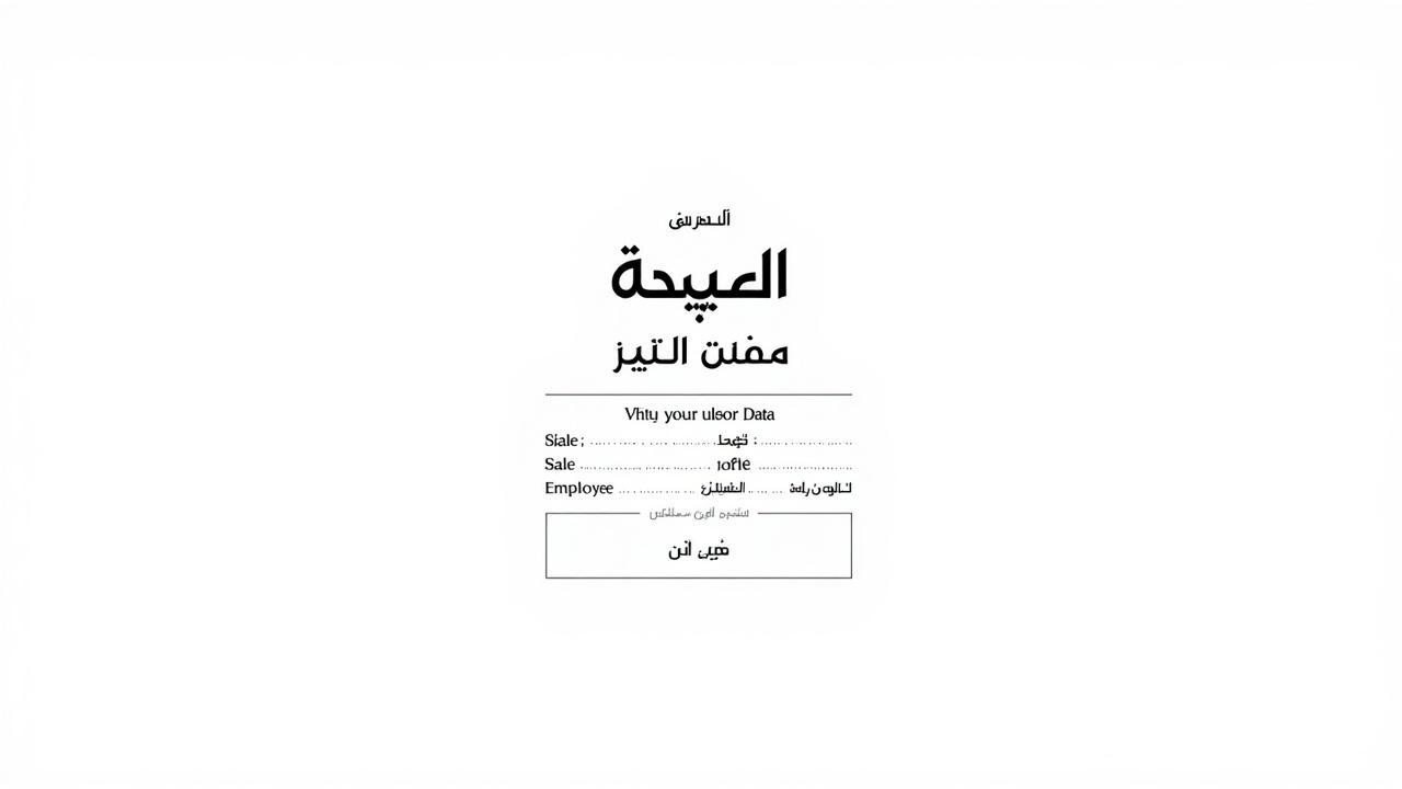 مواصفات الصورة:

العنوان: مدخل بيانات

الوصف: نموذج تدريبي بياني لإدخال بيانات موظفين ومبيعات

الاسم: إعداد: محمد محفوظ

الألوان: مزيج احترافي من الأسود والأبيض

الخط: كلاسيكي عربي
