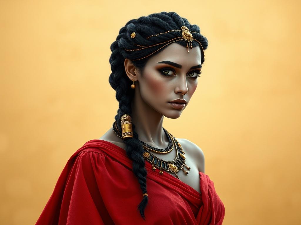 a-woman-from-egypt-wearing-a-flowing-red-linen-t9fpqb93tn