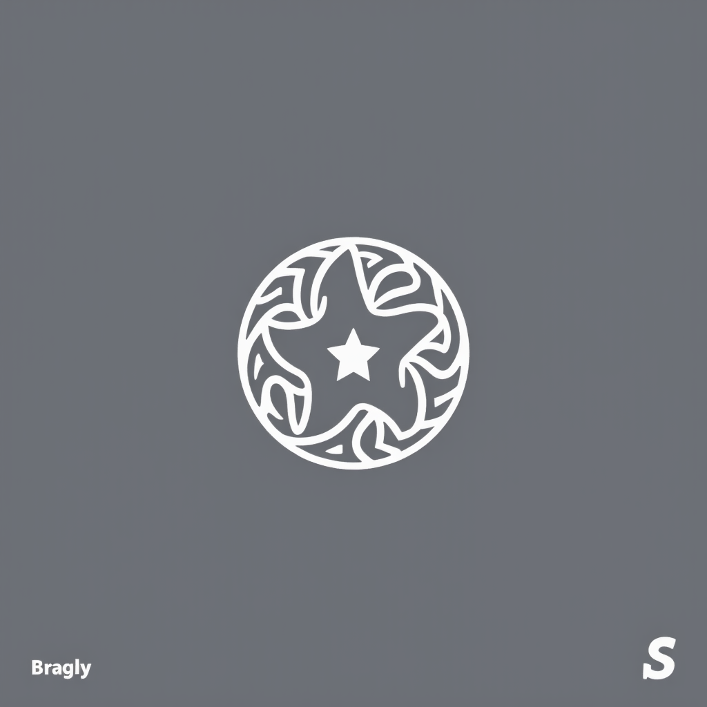 generate a logo for a brand "Bragly" add a star icon to it. The tool allow showcasing social proof on websites.