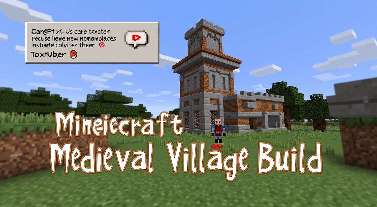 je fais une vidéo youtube sur Minecraft ou je construit un village médiéval a l'aide des conseils de l'ia ChatGPT