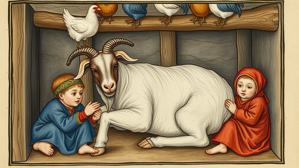 a-grumpy-goat-lies-among-the-sleeping-qyv866kpj0