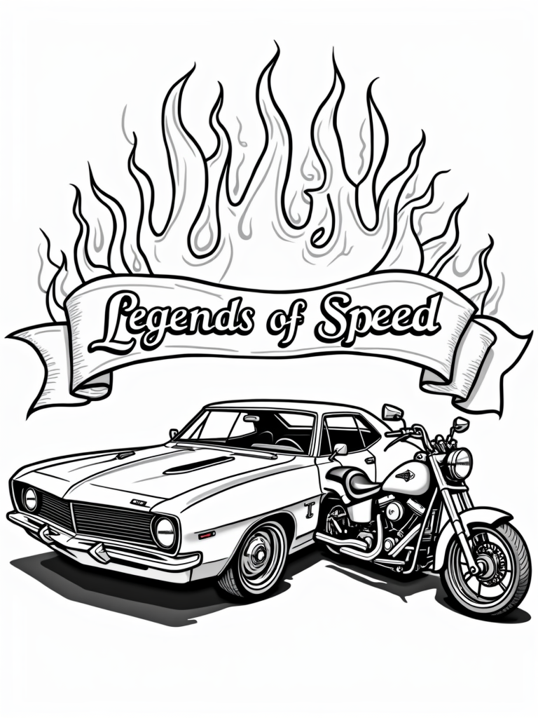 coloring-page-a-classic-muscle-car-and-avml38244e
