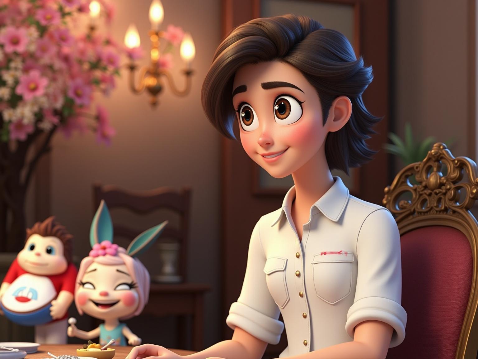 
Make this image in 3d pixar / Disney style 