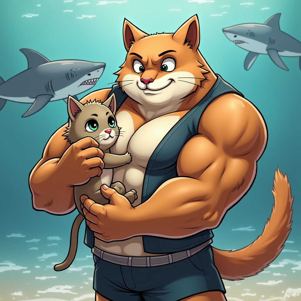 a-muscular-anthropomorphic-cartoon-cat-kr4fgcob38