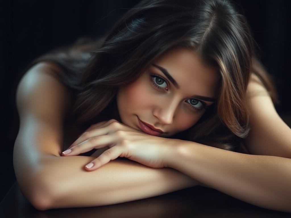 a-young-woman-with-long-wavy-brunette-hair-rests-xf3r1k5w88-4