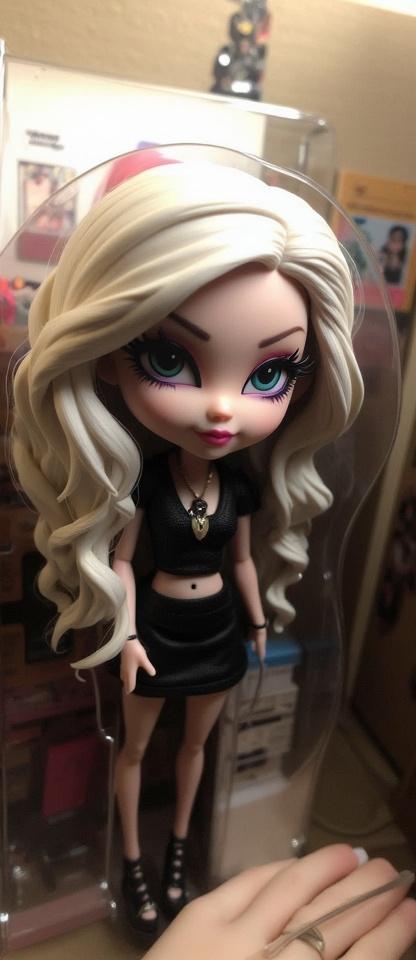 Создай арт: 3D-кукла в стиле Bratz, из soft touch пластика. Персонаж - во весь рост, повто-ряет внешность и аутфит с моего фото. Копируй каждую деталь: прическу, губы, глаза, черты и пропорции лица. Одежда точь-в-точь, с акцентом на стиль и текстуры. Кукла лежит в пла-стиковом углублении, которое повторяет её силуэт. Создай коллекционную экшн-фигурку человека - как дорогую игрушку в упаковке.
Стиль: максимально реалистич-ный, как для рекламы или сториз (соотношение 9:16).
Имя Оскар - буквы впечатаны и выгравированы на коробке Аксессуары внутри коробки: Разложены рядом с куклой по своим местам в отдельных ячейках аксессуары, которые подходят мне по атмосфере и характеру, пистолет, бмв, деньги