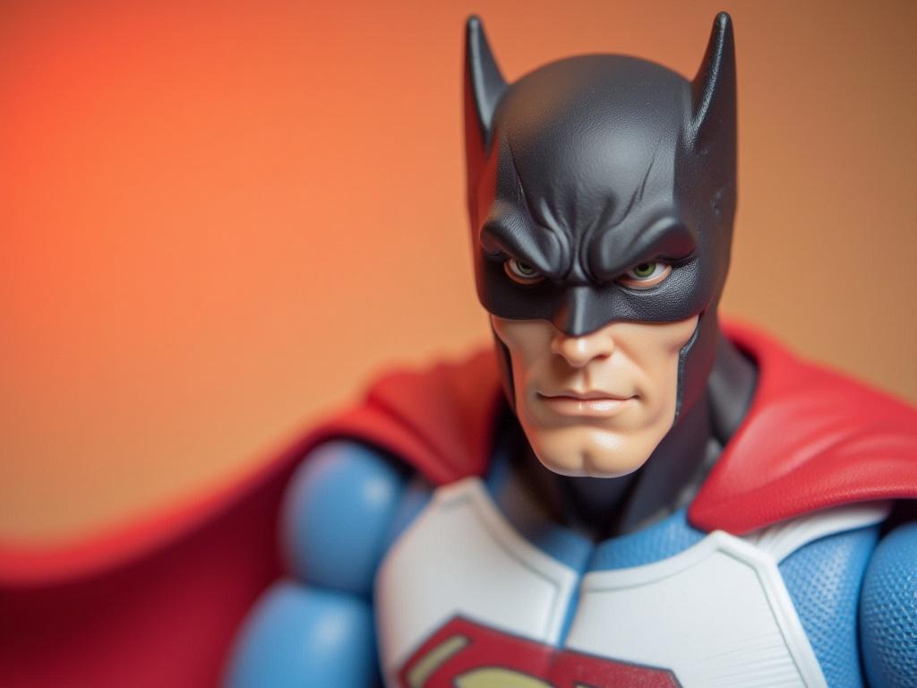 a superhero action figure with detailed costume, action figure style