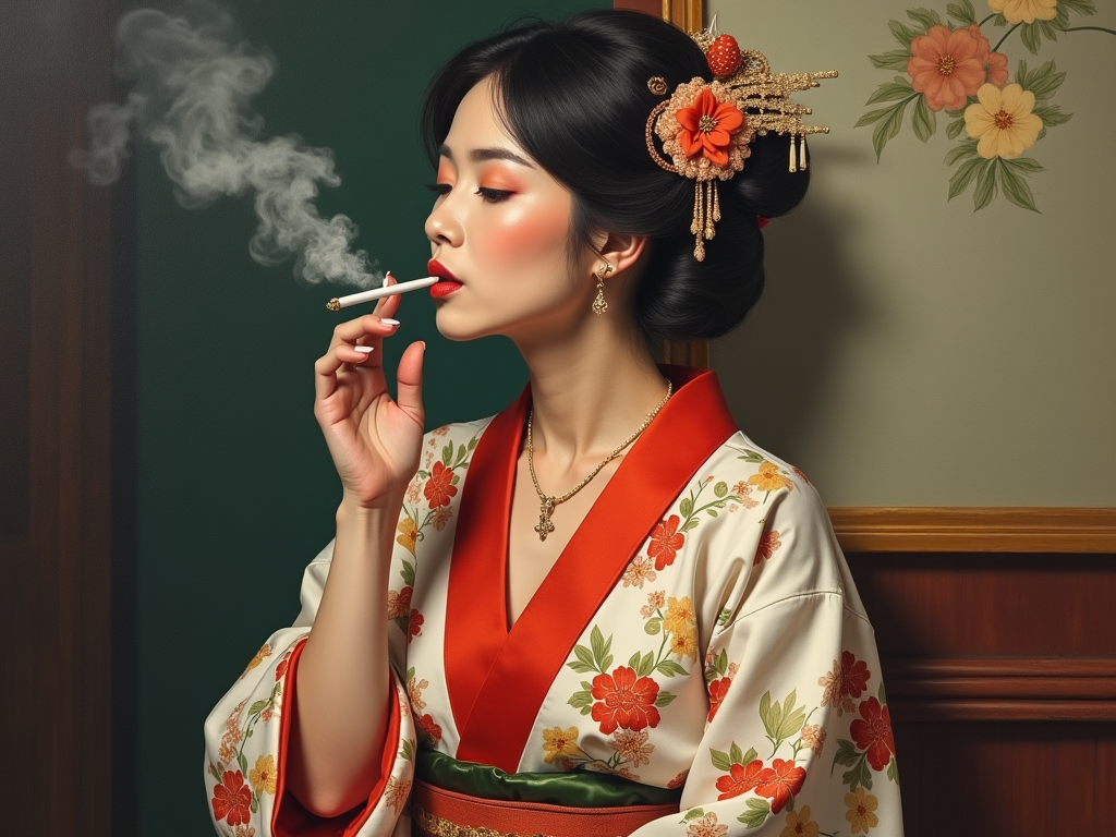 a-painting-of-a-woman-in-a-kimono-69d7wb2pex