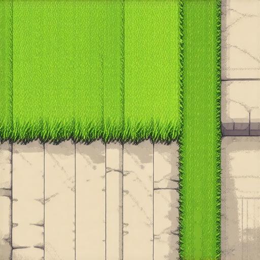 Create a pixeled grass object tile 16px for a 2d videogame. view: from upside