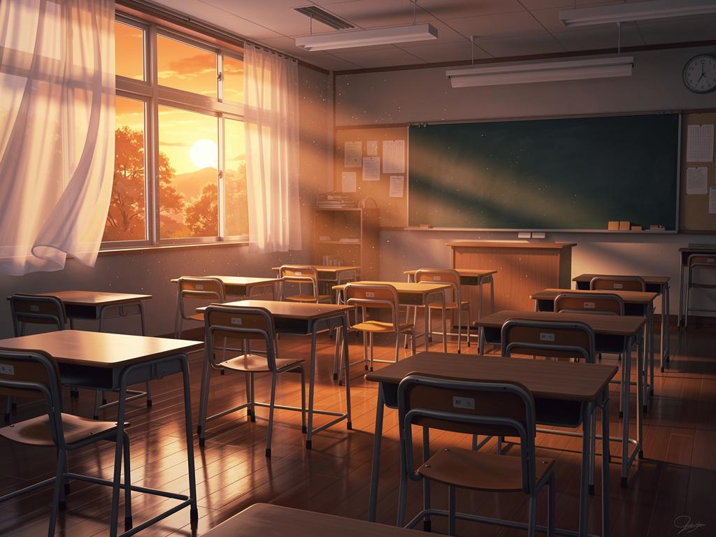 japanese-school-classroom-evening-sunset-glow-5057dugjx4