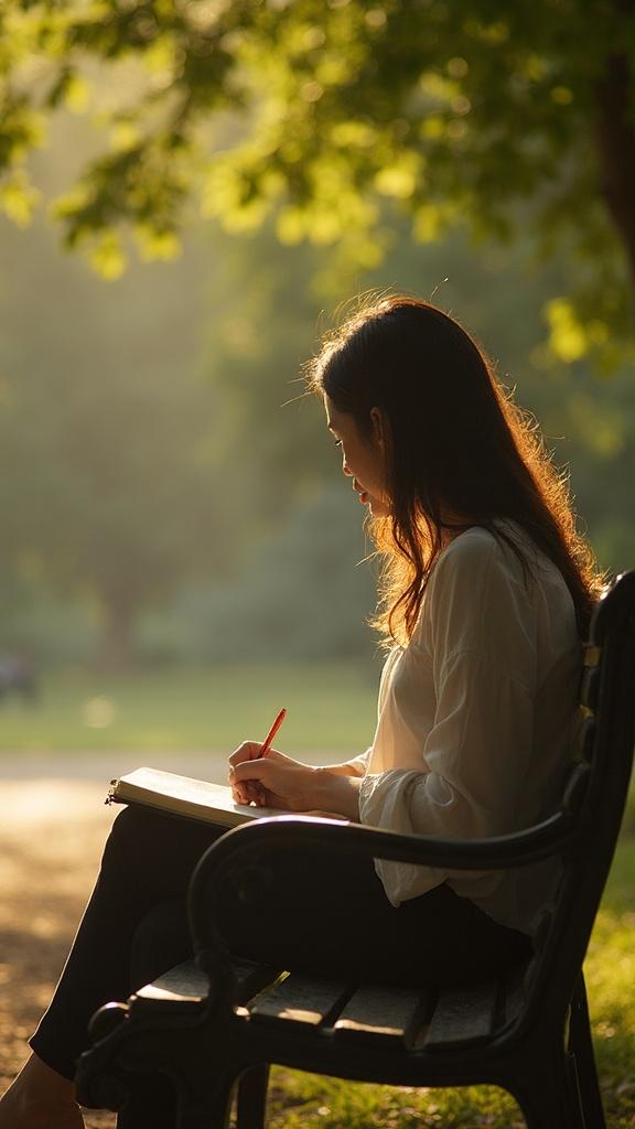 dream-scene-vietnamese-woman-sitting-on-park-bench-s7nw1tjc3