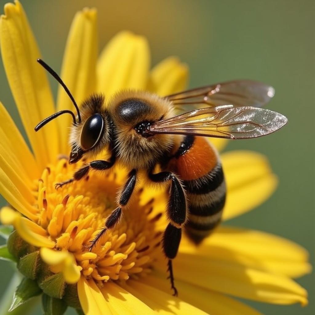 une-abeille-qui-a-des-ailes-de-papillon-orange-et-7dpm6bz9wm