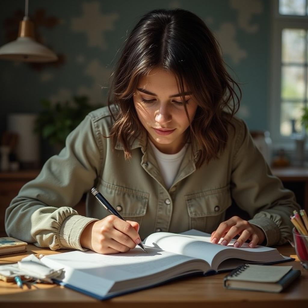 a-portrait-of-a-young-woman-studying-m116vv06cp