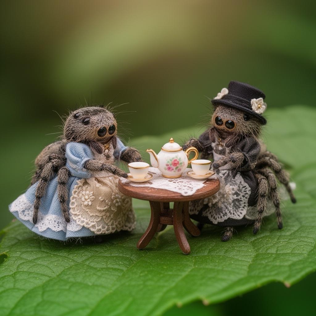 two-cute-spiders-in-victorian-outfits-having-a-ittcerciul-3