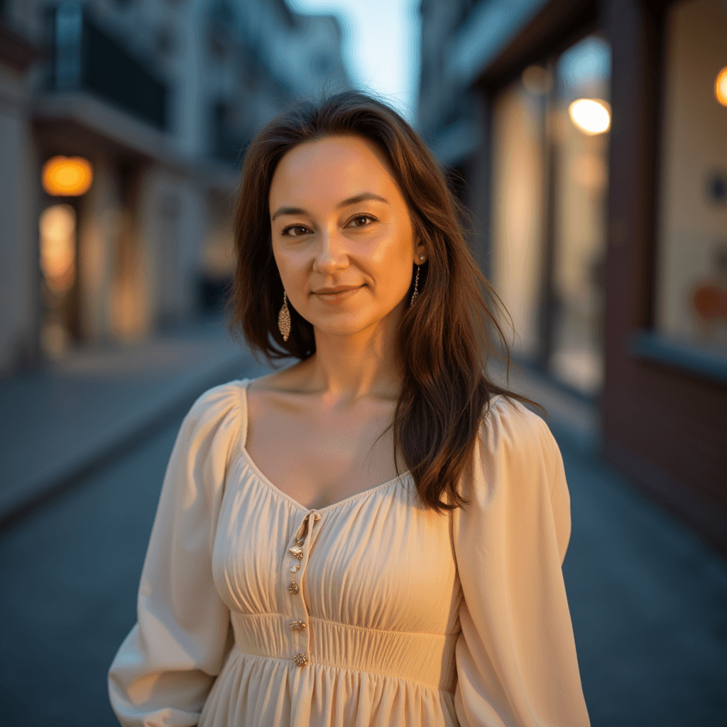 a-young-woman-medium-shot-stands-on-an-evening-46f9tb8bzw