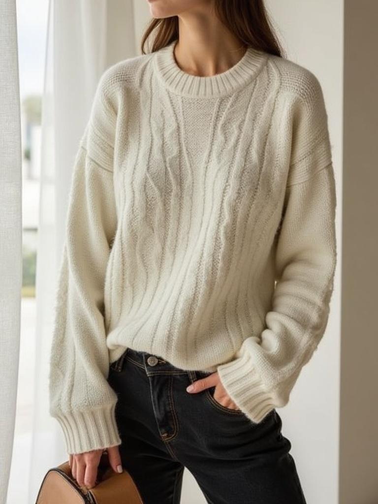 cree-une-femme-avec-le-meme-pull-dans-un-decore-de-e5exfjdnk