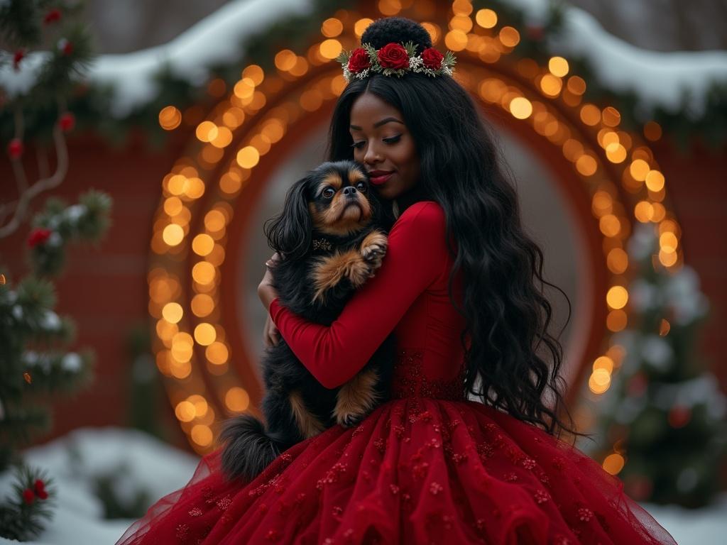 a-regal-black-longhair-woman-adorned-in-a-vibrant-1vdewe936d